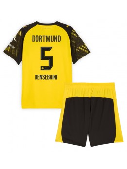 Borussia Dortmund Ramy Bensebaini #5 Replika Hemmakläder Barn 2025-26 Kortärmad (+ byxor)